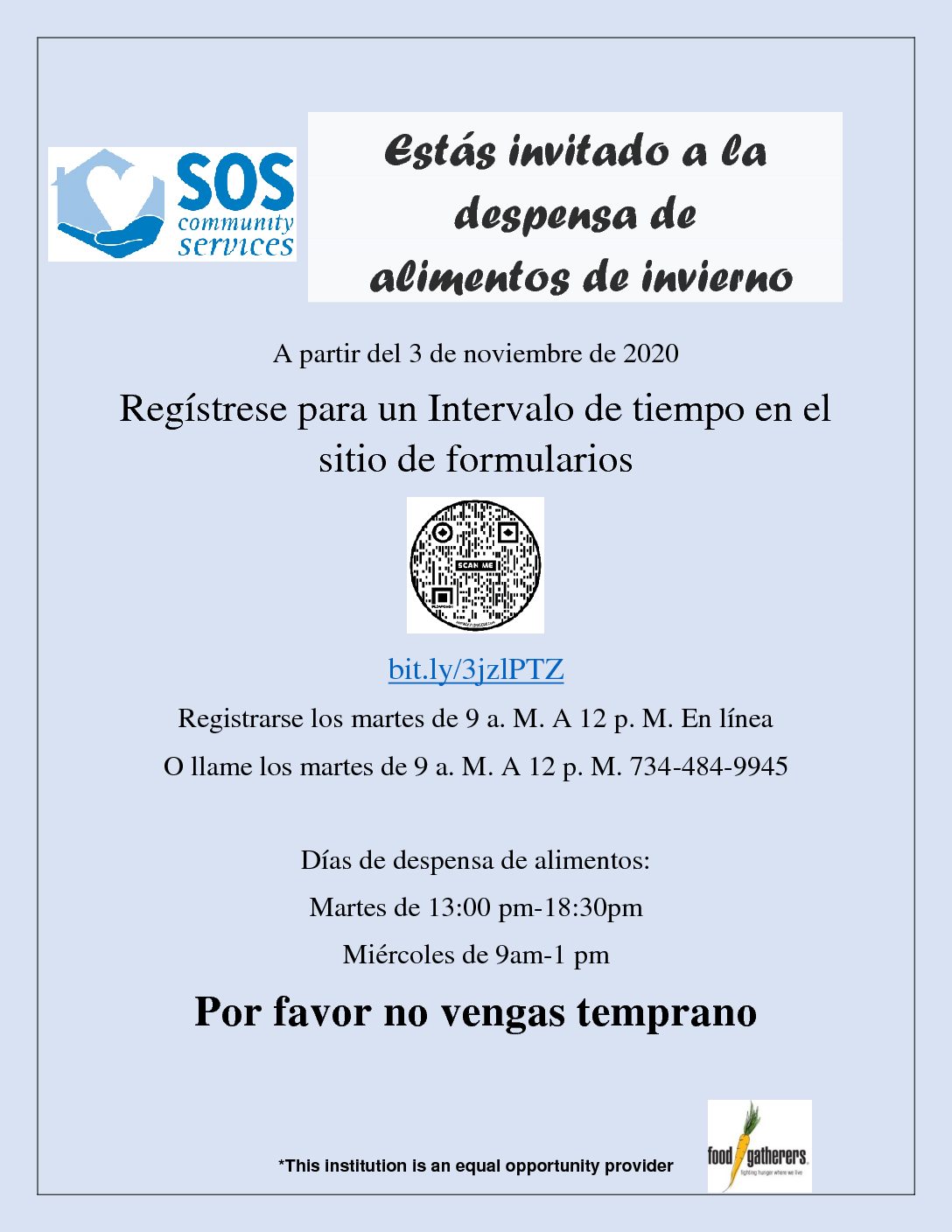 food drive flyer in spanish