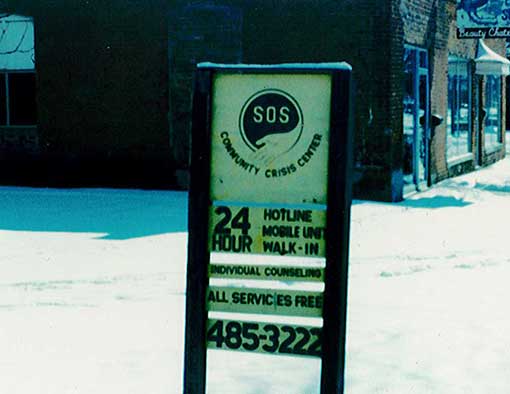 Historic image of SOS sign